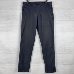 Lululemon Chino Pants Men Size 34x33 Charcoal Grey Slim Fit Tapered Leg Casual